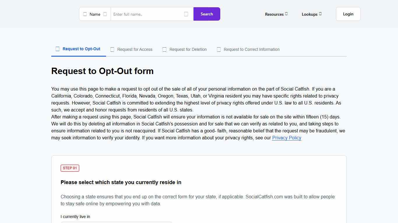 Opt Out People Search - SocialCatfish.com