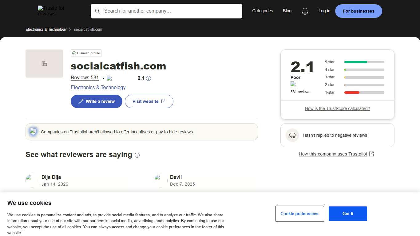 socialcatfish.com Reviews Read Customer Service Reviews of socialcatfish.com